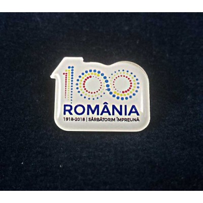 Insigna Centenar Color ROMANIA 100 PIN527 foto