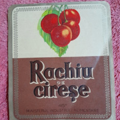 Eticheta Rachiu de cirese, perioada comunista
