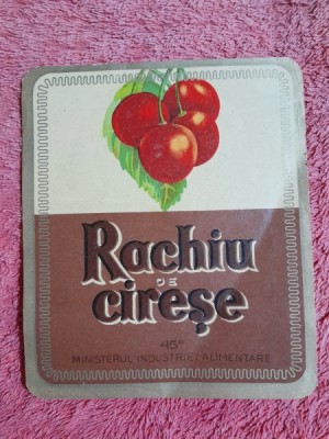 Eticheta Rachiu de cirese, perioada comunista foto