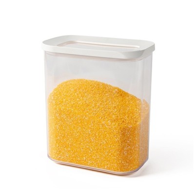 Cutie de Depozitare Alimente, Cyrax, 1.5L, Capac Alb, din ABS+Silicon, 14.5 x 9 x 16.7 cm, Transparent foto
