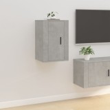 Cumpara ieftin Dulap TV montat pe perete, gri beton, 40x34,5x60 cm