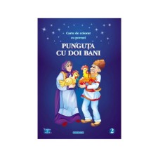 Punguta cu Doi Bani, Carte de Colorat cu Povesti A4 foto
