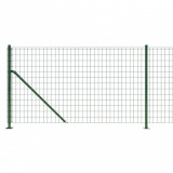 Gard plasa de sarma cu bordura, verde, 0,8x25 m GartenMobel Dekor, vidaXL