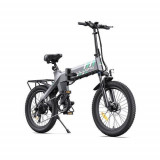 Bicicleta electrica pliabila Ulzomo Ridge 20 E-bike, 250W, 36V 15.6Ah, autonomie 60km, viteza maxima 25km/h, roti 20&#039;&#039; (Gri)