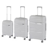 TraveLux Voyager XI gurul&oacute;s bőr&ouml;nd szett sz&uuml;rke