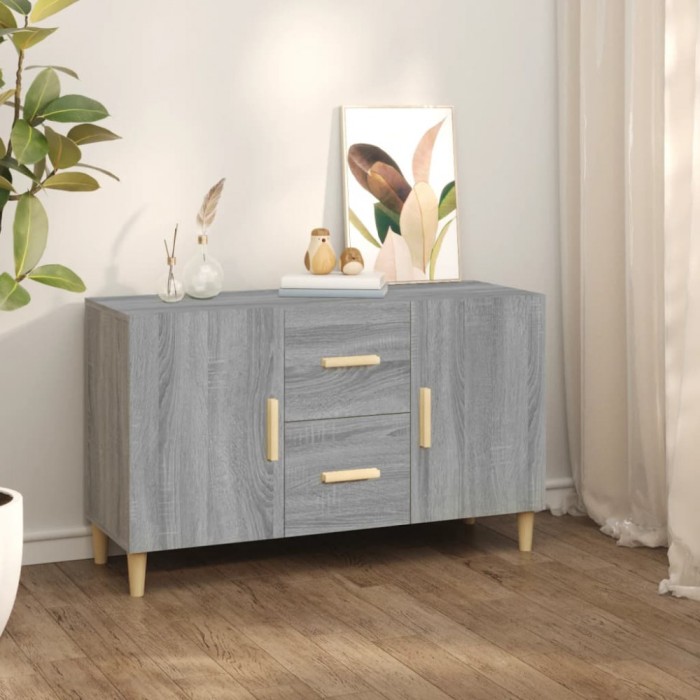 vidaXL Servantă, sonoma gri, 100x36x60 cm, lemn prelucrat
