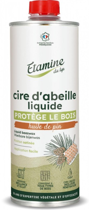 Ceara de albine pura lichida pentru protejare si intretinere lemn nelacuit, parfum pin Etamine