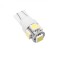Bec auto T10 plastic cu 5 led-uri 5050