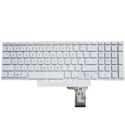 Tastatura Laptop Gaming, HP, Victus 15-FA, 15T-FA, TPN-Q278, iluminata, alba, layout US foto