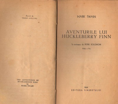 C9173 AVENTURILE LUI HUCKLEBERRY FINN - MARK TWAIN foto