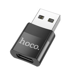 Hoco UA17 - Adaptor OTG USB-A Male la Type-C Female, Negru