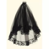 Cumpara ieftin Voal Negru 80 cm