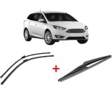 Cumpara ieftin Set 3 stergatoare FORD FOCUS III Estate Van 2012 - 2020, pentru parbriz si luneta, Valeo Silencio
