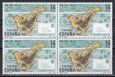 Spania 1982 - Ziua timbrului, Bloc de 4, MNH foto
