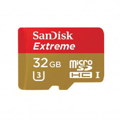 Card Sandisk Extreme Pro microSDHC 32GB 100Mbs A1 Clasa 10 V30 UHS-I U3 cu adaptor SD foto