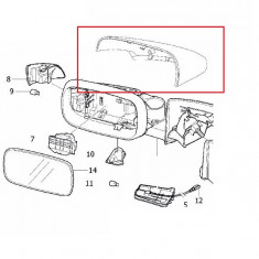 Carcasa oglinda exterioara Volvo S40/V50 (Ms/Mw), 10.2003-04.2007, C70 (M), 2006-2007, partea Dreapta, carcasa grunduita, Aftermarket