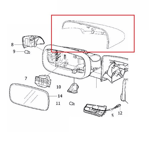 Carcasa oglinda exterioara Volvo S40/V50 (Ms/Mw), 10.2003-04.2007, C70 (M), 2006-2007, partea Dreapta, carcasa grunduita, Aftermarket