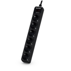 PRELUNGITOR CYBER POWER, Schuko x 6, conectare prin Schuko (T), cablu 1.8 m, 10 A, protectie supratensiune, negru, &quot;B0620SC0-DE&quot; (timbru verde 0.18 le