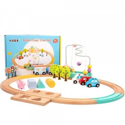Set trenulet cu sine labirint motric semne de circulatie si forme de potrivit Kabi 0079 CWT foto