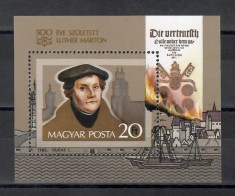 Ungaria 1983 - 500 de ani de la nașterea lui Marthin Luther. Colita, MNH