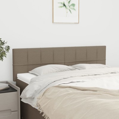 vidaXL Tăblii de pat, 2 buc., gri taupe, 72x5x78/88 cm, textil 346050 foto