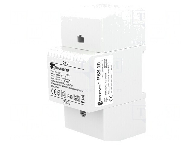 Transformator de Alimentare 20VA 230V la 24V cu Cleme