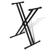 Stativ claviatură reglabil cadru cu brațe duble, vidaXL