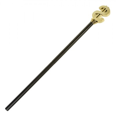 Sceptru Halloween, plastic, 75cm, negru/auriu foto