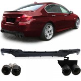 Conversie difuzor spate + tevi de esapament din carbon potrivite pentru BMW F10 F11 520 523 525 528 530 Performance AutoTuning