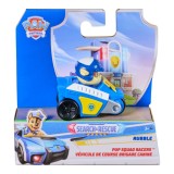 Vehicul cu figurina, Paw Patrol, Pup Squad Racers, Rubble, 20156337