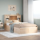 VidaXL Cadru de pat fără saltea, 135x190 cm, lemn masiv de pin 3323509
