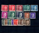 Deutsches Reich 1941/43 - Ostland, ocupatia germana, supratipar pe uzuale Hitler, lot neștampilat, cu șarniere