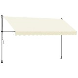 Cumpara ieftin Copertina retractabila, crem, 350x150 cm, tesatura si otel