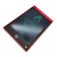 Tableta grafica de desenat pentru copii de 10 inch diagonala, cu buton de stergere si creion - Rosu