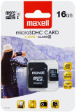 MicroSDHC 16Gb Maxell Clasa 10 Cu Adaptor, 16 GB