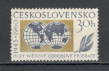 Cehoslovacia.1960 15 ani organizatia mondiala a sindicatelor XC.302