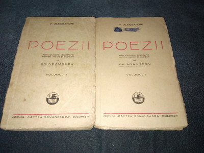 V ALECSANDRI POEZII 2 VOL INTRODUCERE GH ADAMESCU foto