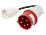 Adaptor IEC 60309 tată/mamă 16A 230VAC SEZ DK