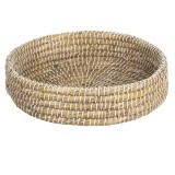 Tava decorativa/servire, design rustic, Paie, Bej, 36x8 cm, Oem