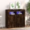 Gossi dulap cu lumini led, stejar fumuriu, 80x35x75 cm
