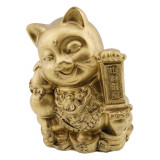 Statueta feng shui din rasina cu pisica maneki neko cu mantre si wu lou 93cm, Stonemania Bijou