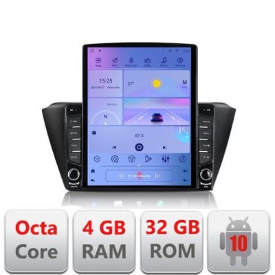 Navigatie Skoda Fabia 2015- G-541 ecran tip TESLA 9.7&amp;quot; cu Android Radio Bluetooth Internet GPS WIFI 4+32GB DSP 4G Octa CarStore Technology foto