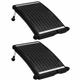 Panouri solare de incalzire piscina, 2 buc., 72,5x46 cm, curbat