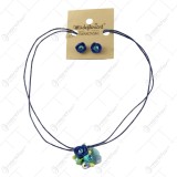 Set colier si cercei din piatra semipretioasa si cristale Swarovski