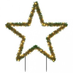 Decoratiune stea cu lumini de Craciun cu tarusi, 115 LED, 85 cm foto