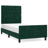 Cumpara ieftin Cadru de pat fara saltea, verde inchis, 80x200 cm, catifea