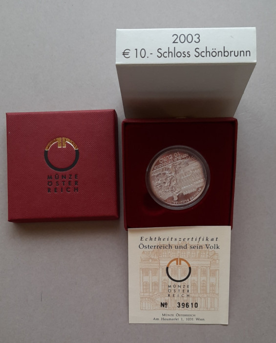 Moneda comemorativa de argint - 10 Euro 2003, Austria - A 3729