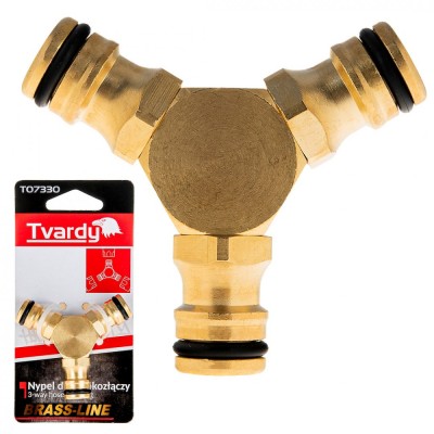 Cuplaj rapid furtun cu 3 cai Brass Line, Tvardy T07330 foto