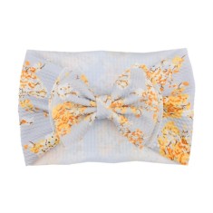 Bentita lata cu funda si imprimeu - Model 17 (Marime Disponibila: 6-12 luni