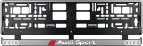 Cumpara ieftin Set 2 bucati, suport numar inmatriculare argintiu Audi Sport, Autohelix MSA
